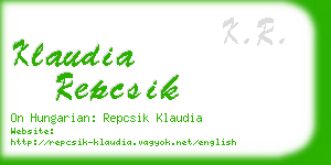 klaudia repcsik business card